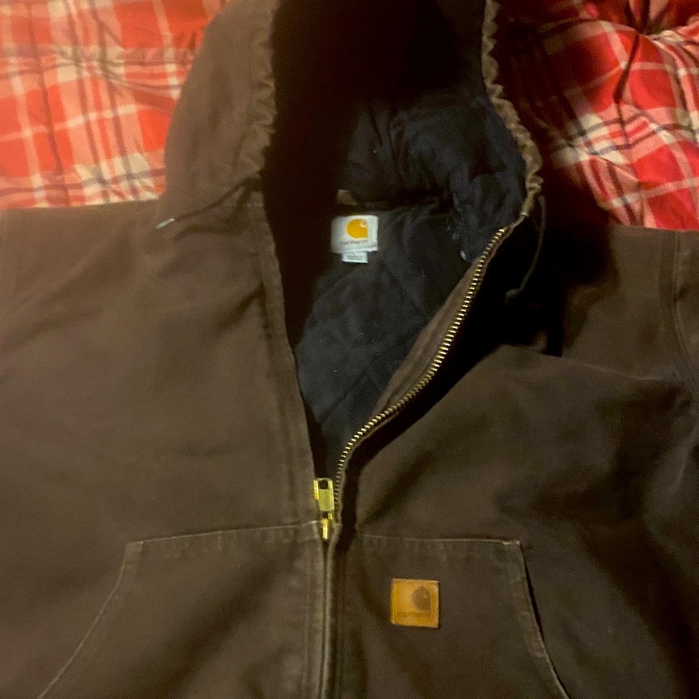 Carhartt Dark Brown Hooded Coat